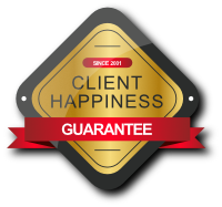We will strive to ensure you are happy with the work we are accomplishing for you. If you aren't happy with our services we will do all we reasonably can to make you happy.